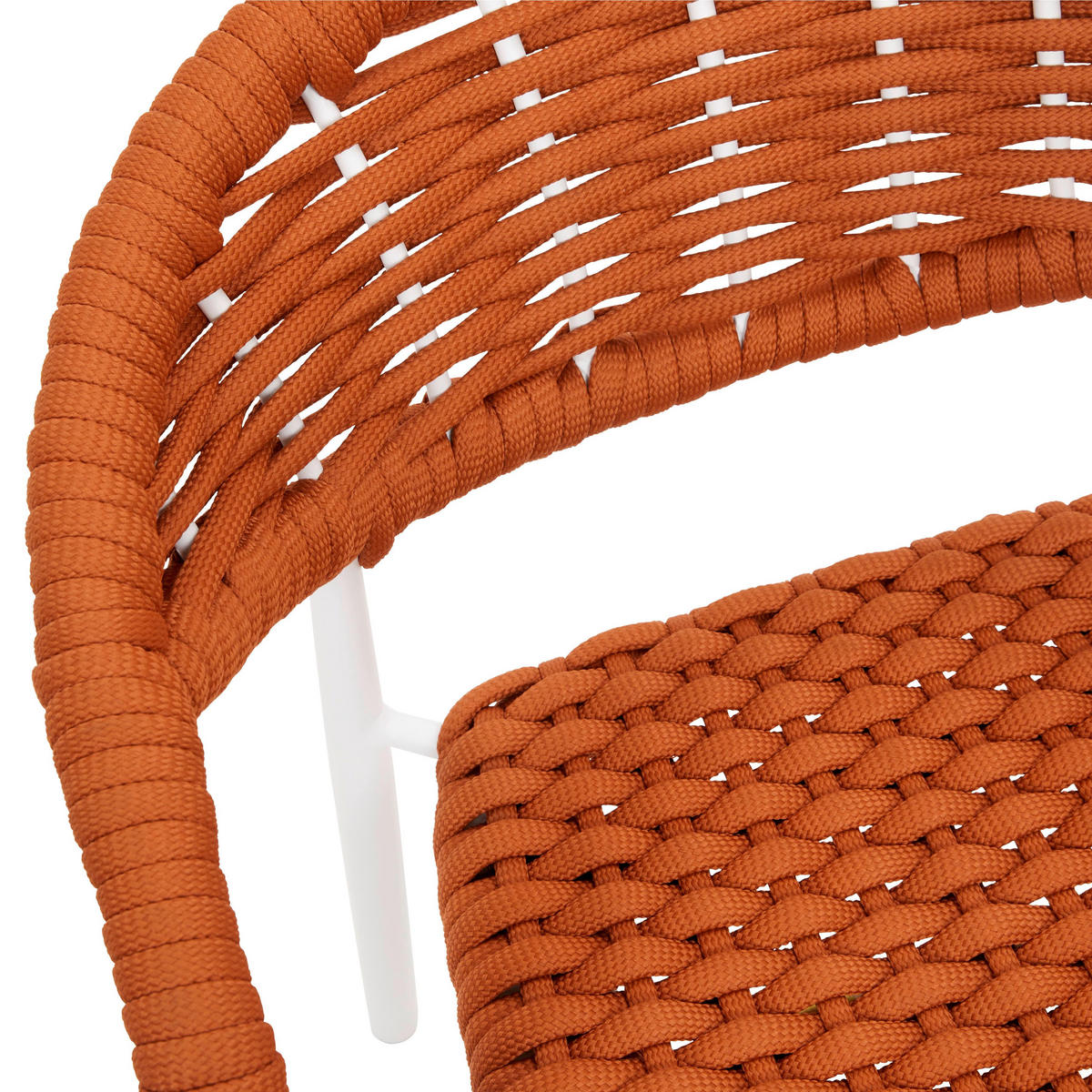 GARTENSESSEL Antonia Orange/ Weiß Aluminium/Te/til - Orange, Metall (1/76/59cm)