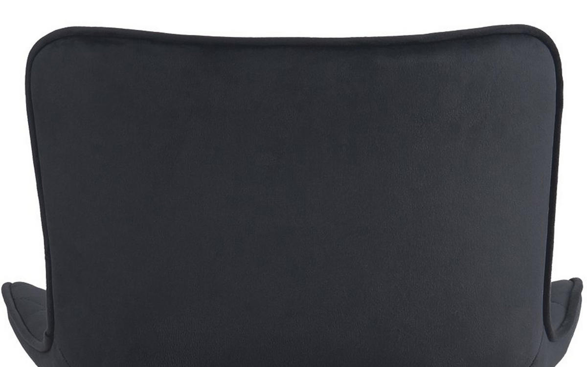 BARHOCKER 2er Set Emil Samt schwarz - Schwarz, Textil/Metall (48/107/54cm) - TPFLiving