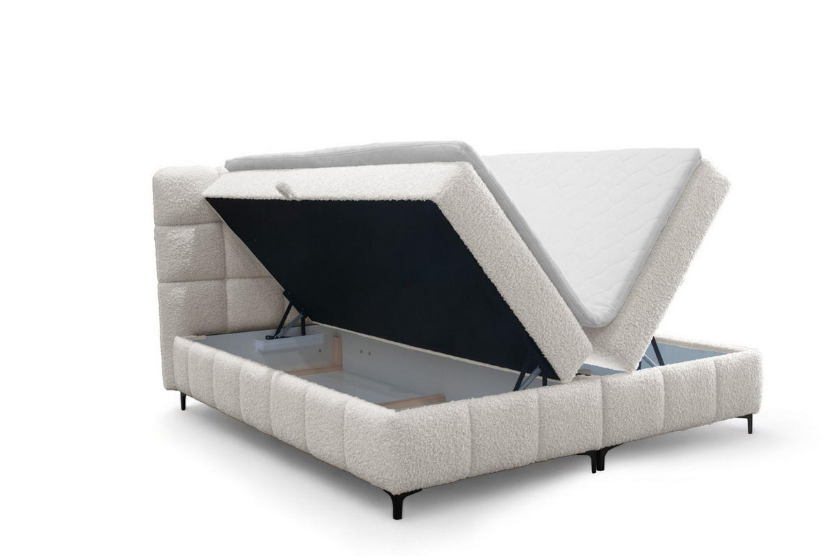 BOXBETT Sophie In Rolf - Beige, Holzwerkstoff/Textil (160/200cm) - Fun Möbel