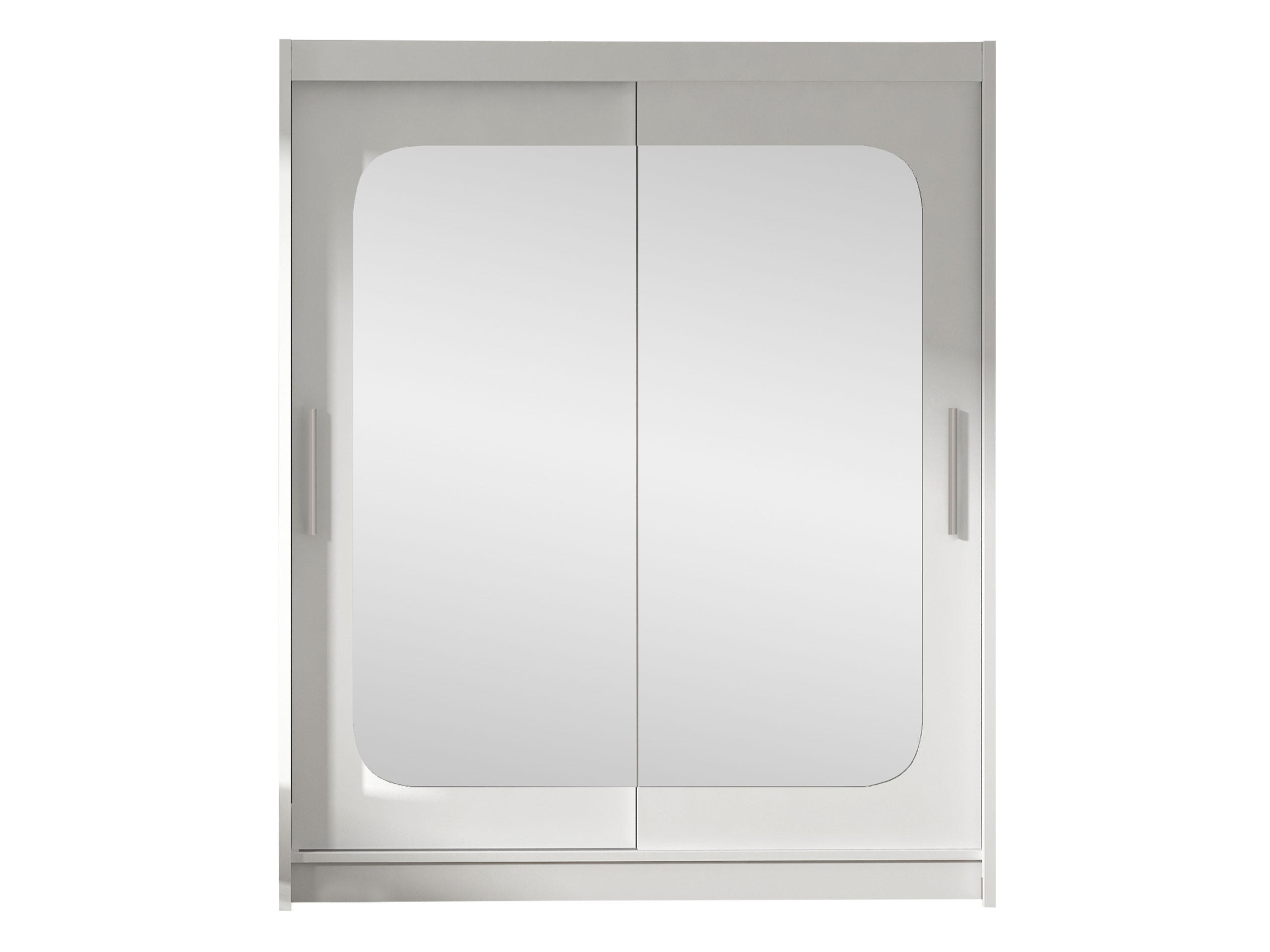 SCHWEBETÜRENSCHRANK Westa XII - Silberfarben/Weiß, Holzwerkstoff/Metall (150/200/58cm) - MIRJAN24