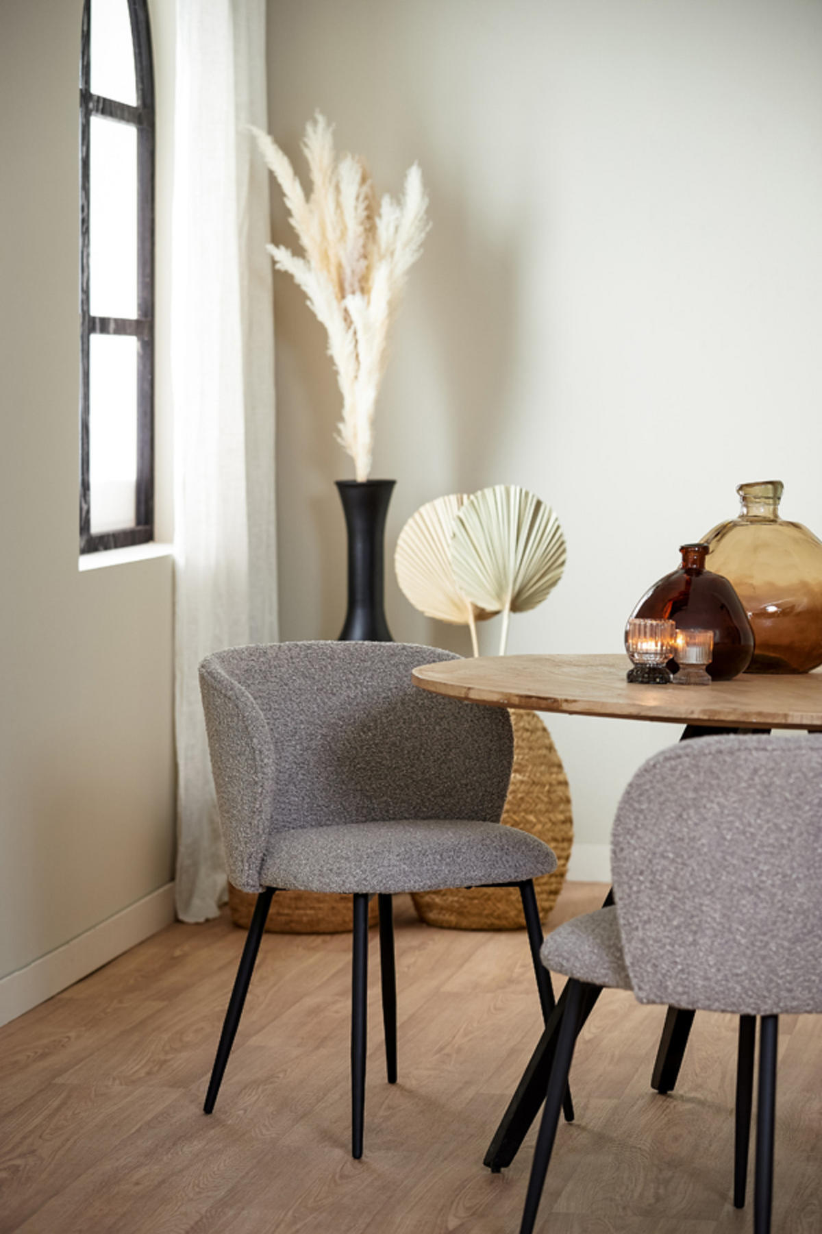 ESSZIMMERSTUHL Elyna Grau 56/55/79 cm - Grau, Textil (55/79/56cm) - Light & Living