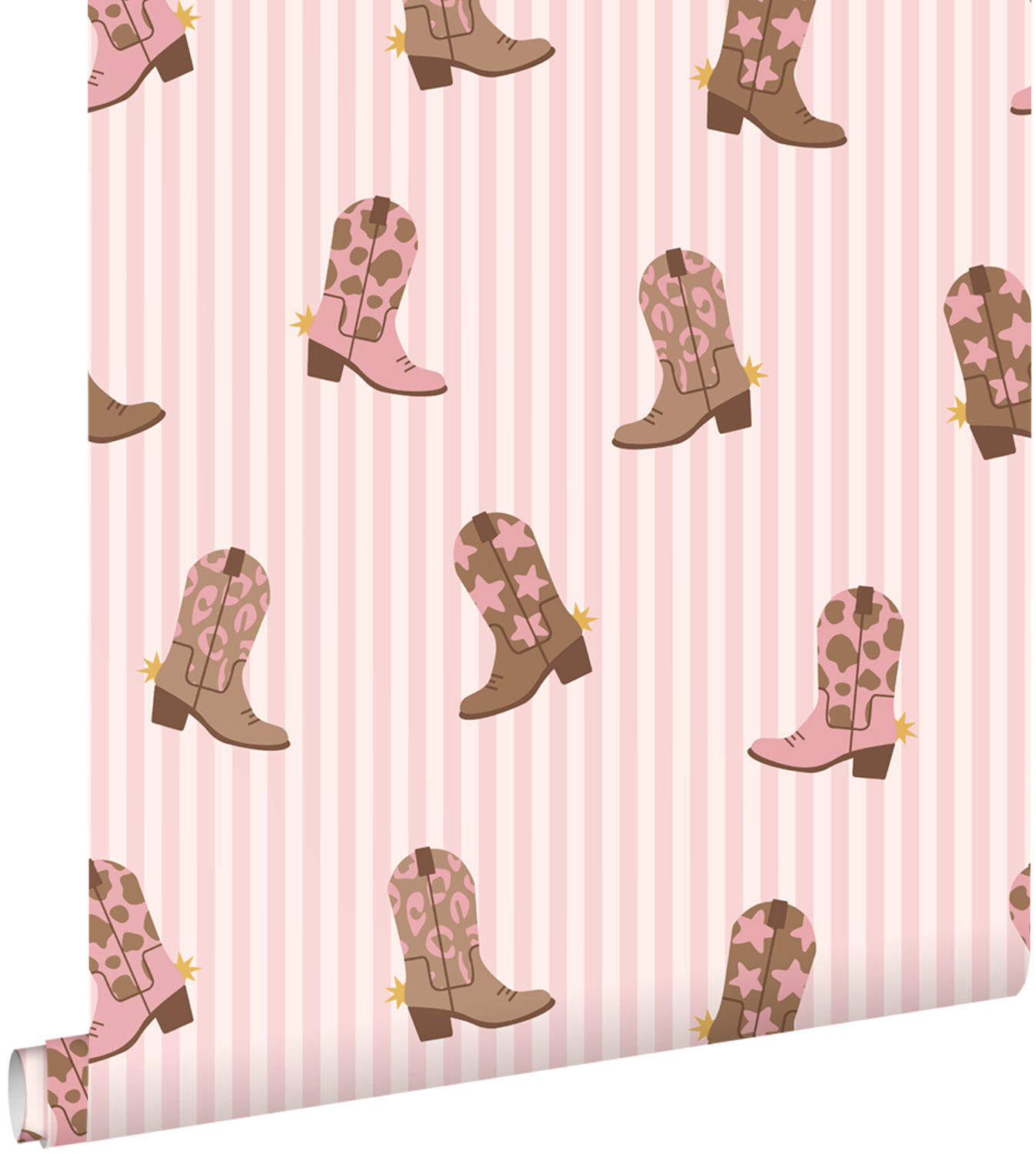 TAPETE Cowboystiefeln 50 x 900 cm - Pink, Papier (50/0.1cm) - ESTAhome