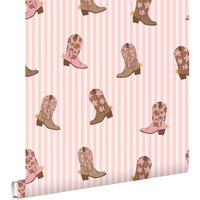 TAPETE Cowboystiefeln 50 x 900 cm - Pink, Papier (50/0.1cm) - ESTAhome