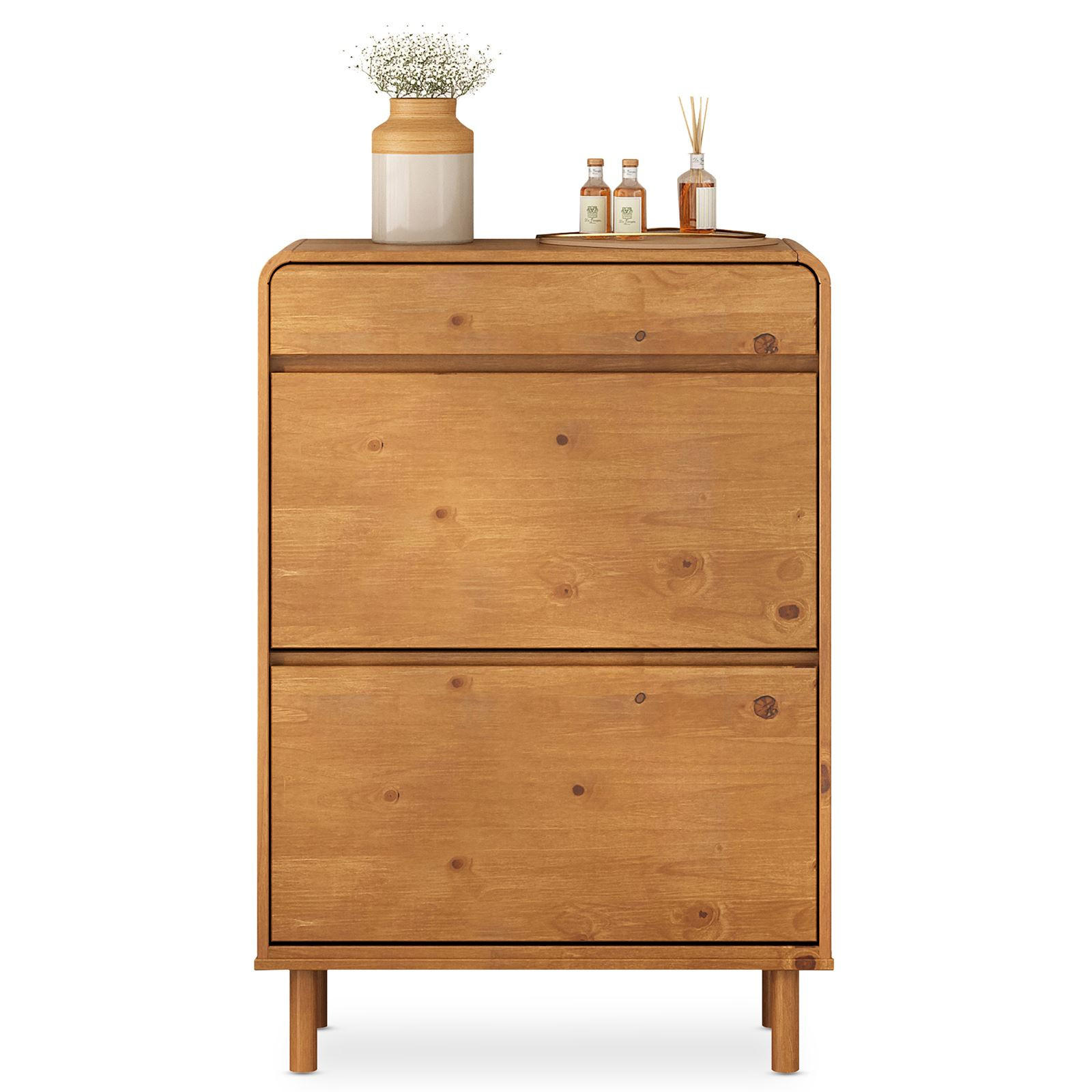 SCHUHKIPPER NAEL - Eichefarben, Holz (80/114/30cm) - IDIMEX