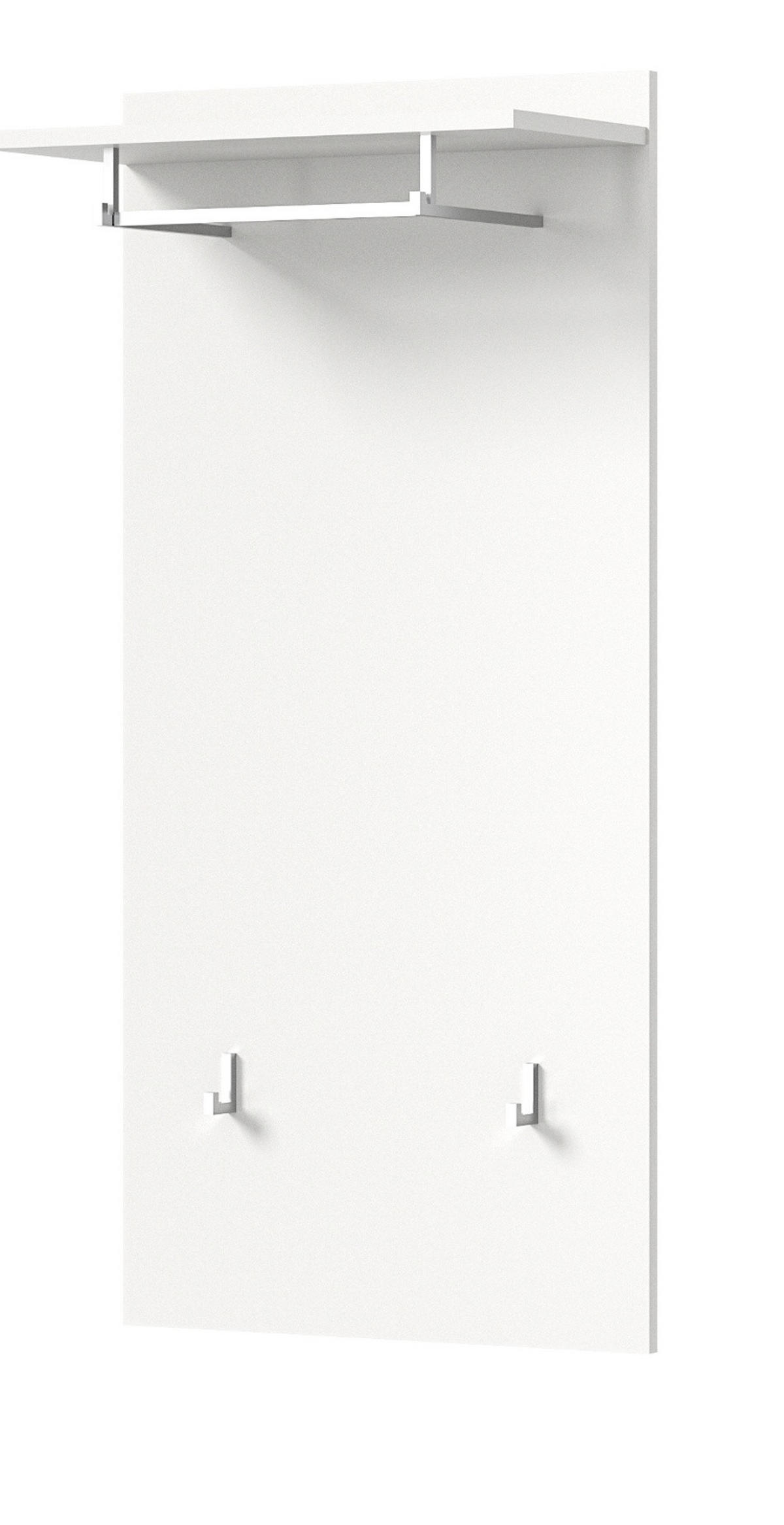 GARDEROBENPANEEL weiß 55 cm, Flurgarderobe mit Kleiderstange - Weiß, Holzwerkstoff (55/114/28cm) - Inn.Furn