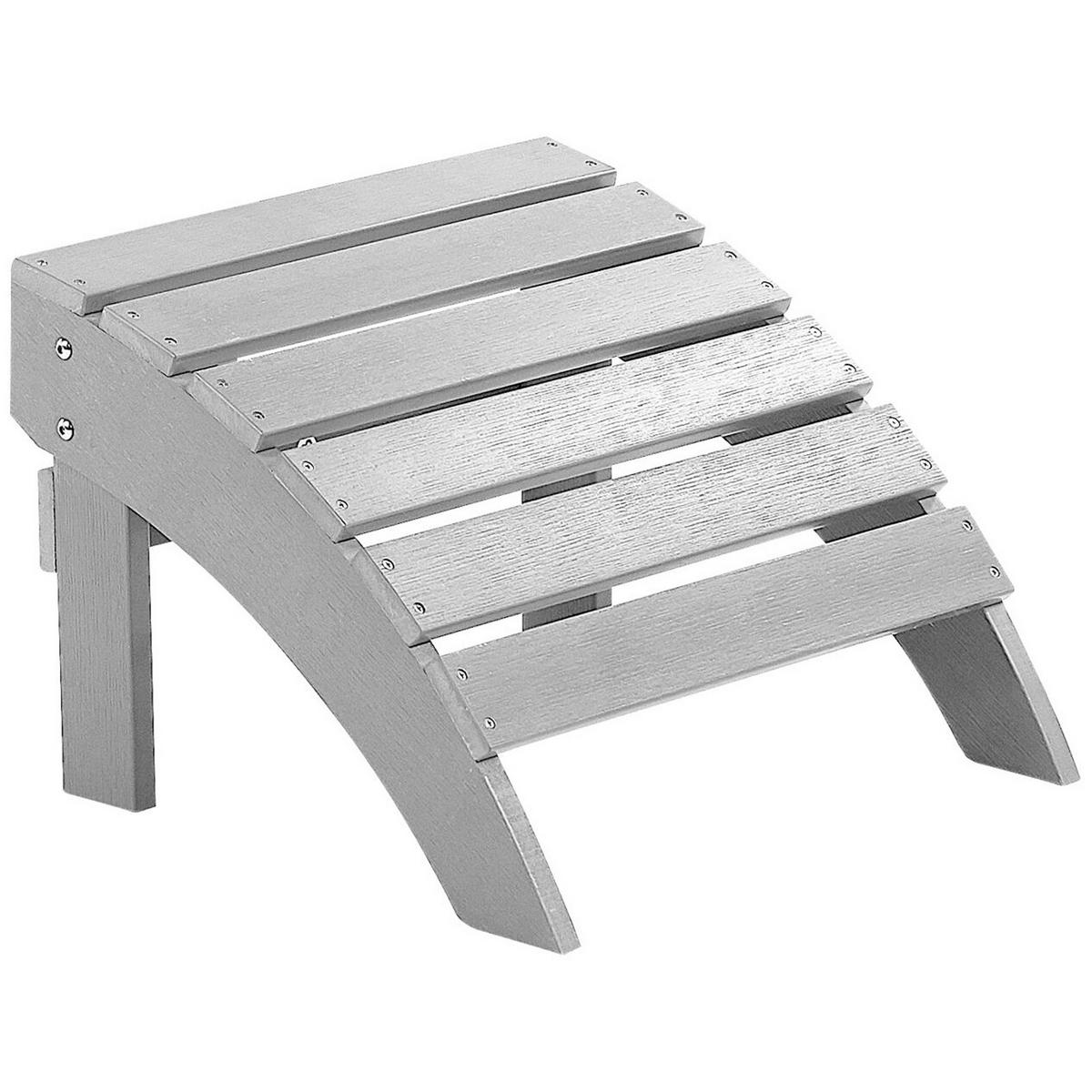 FUSSHOCKER Kunstholz hellgrau Adirondack - Hellgrau, Kunststoff (50/34/43cm) - Beliani