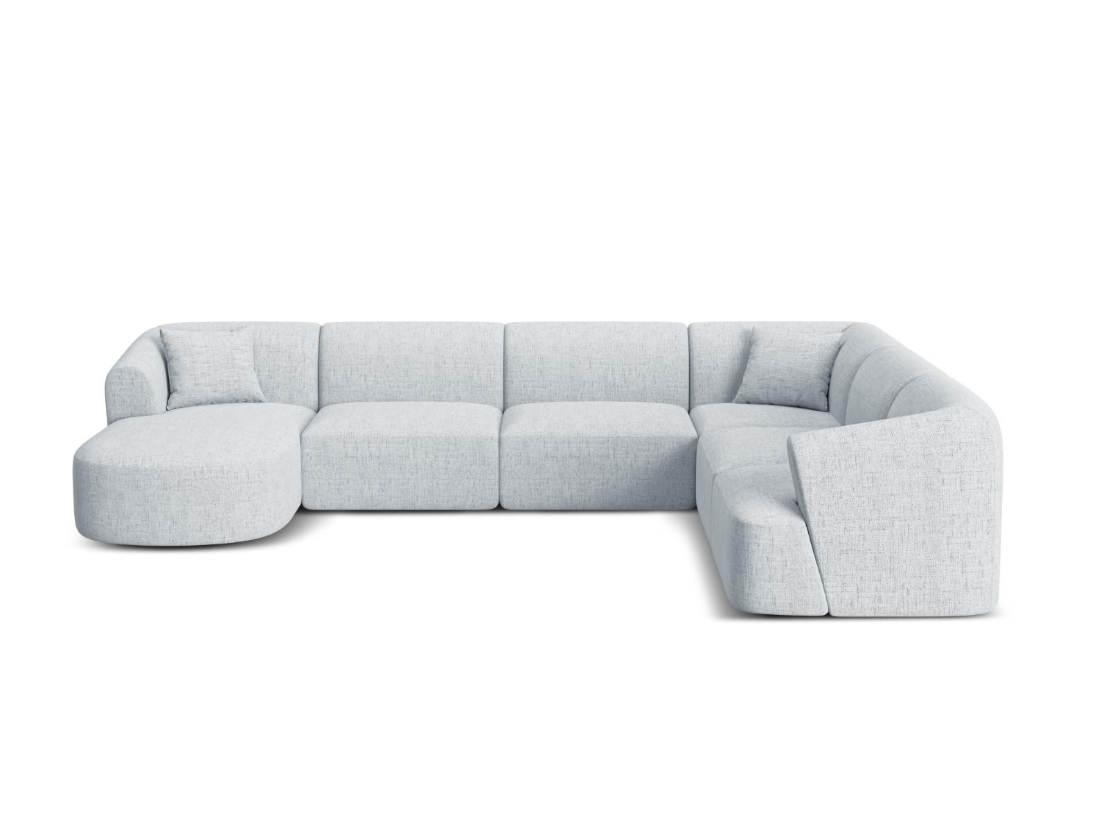 Cosmopolitan Design Modulares-Panoramasofa Hellgrau 255x70x330 cm