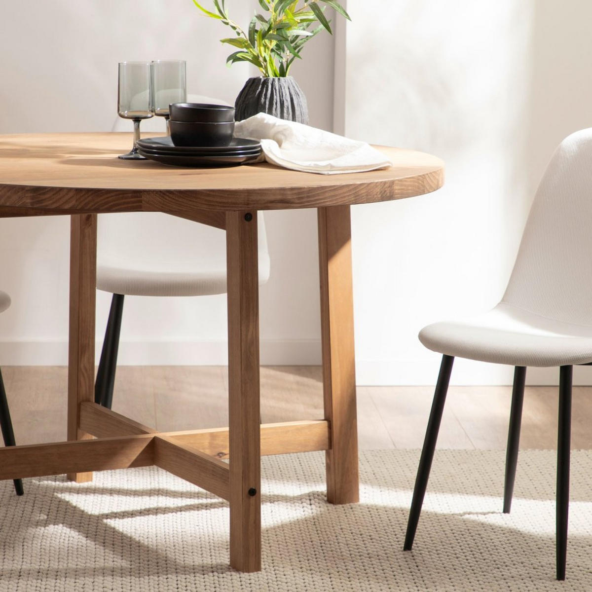 ESSTISCH Pienza Natürlich 120 cm x 78 cm - Naturfarben, Holz (120/120/78cm) - Klast Home