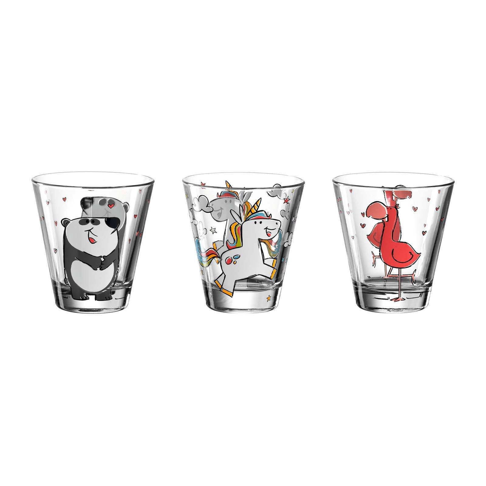 KINDERBECHER Bambini bunt 215 ml 3er Set - Multicolor, Glas (0.215L) - Leonardo Living