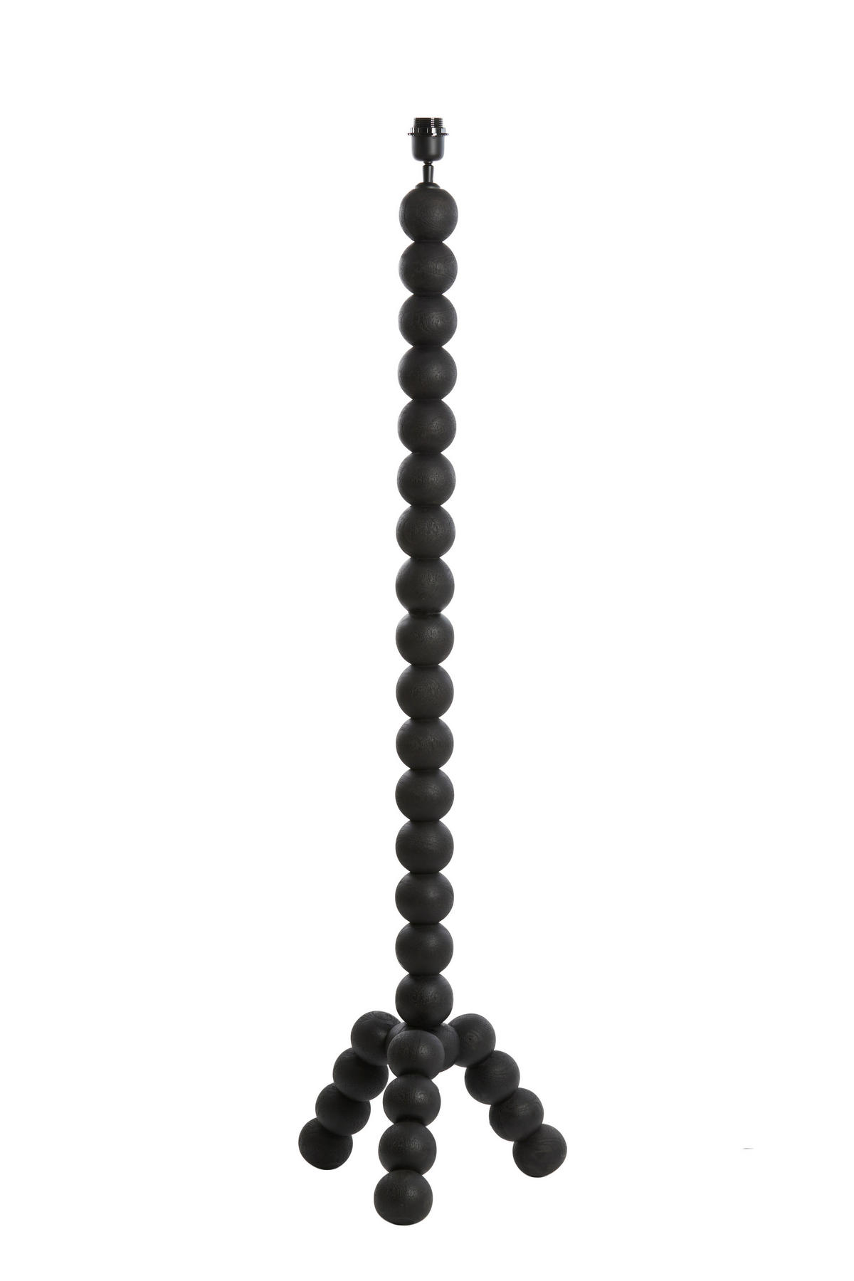 STEHLEUCHTE Veglio Schwarz Ø35/130 cm - Schwarz, Holz (35/35/130cm) - Light & Living