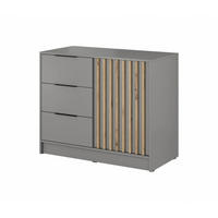 KOMMODE - JOHN 2D Gris - Weiß, Holzwerkstoff (105/86/51cm)