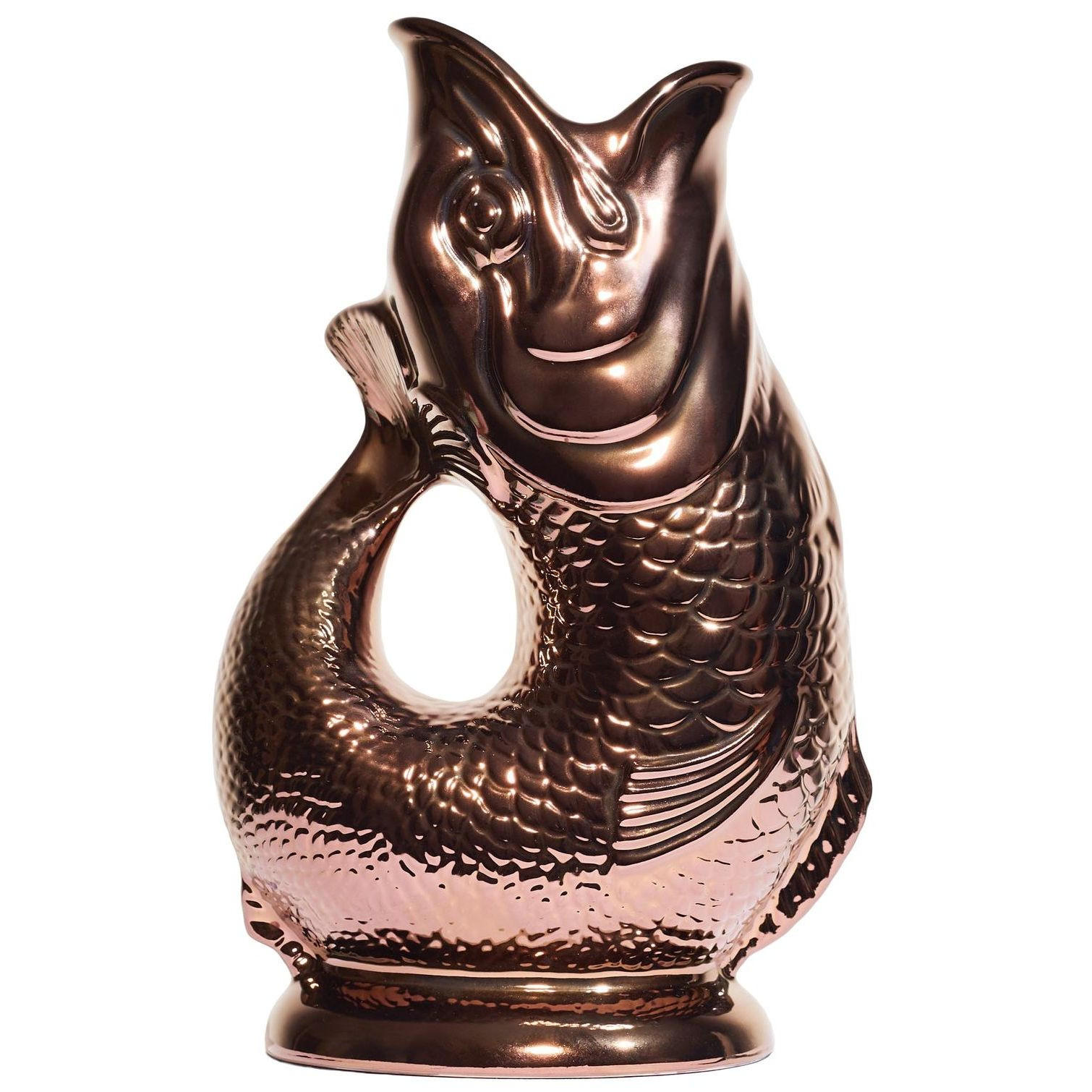 KARAFFE mit „Gluck-Gluck“-Geräusch 27,5/17/9,5 cm - Kupferfarben, Keramik (1.2L) - Gluckigluck