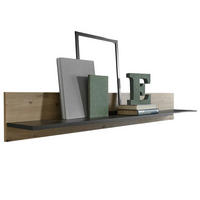 WANDBOARD Eiche Artisan Graphit grau, Wandregal, 138 x 20 cm - Eiche Artisan/Grau, Holzwerkstoff (138/20/20cm) - Furn.Design