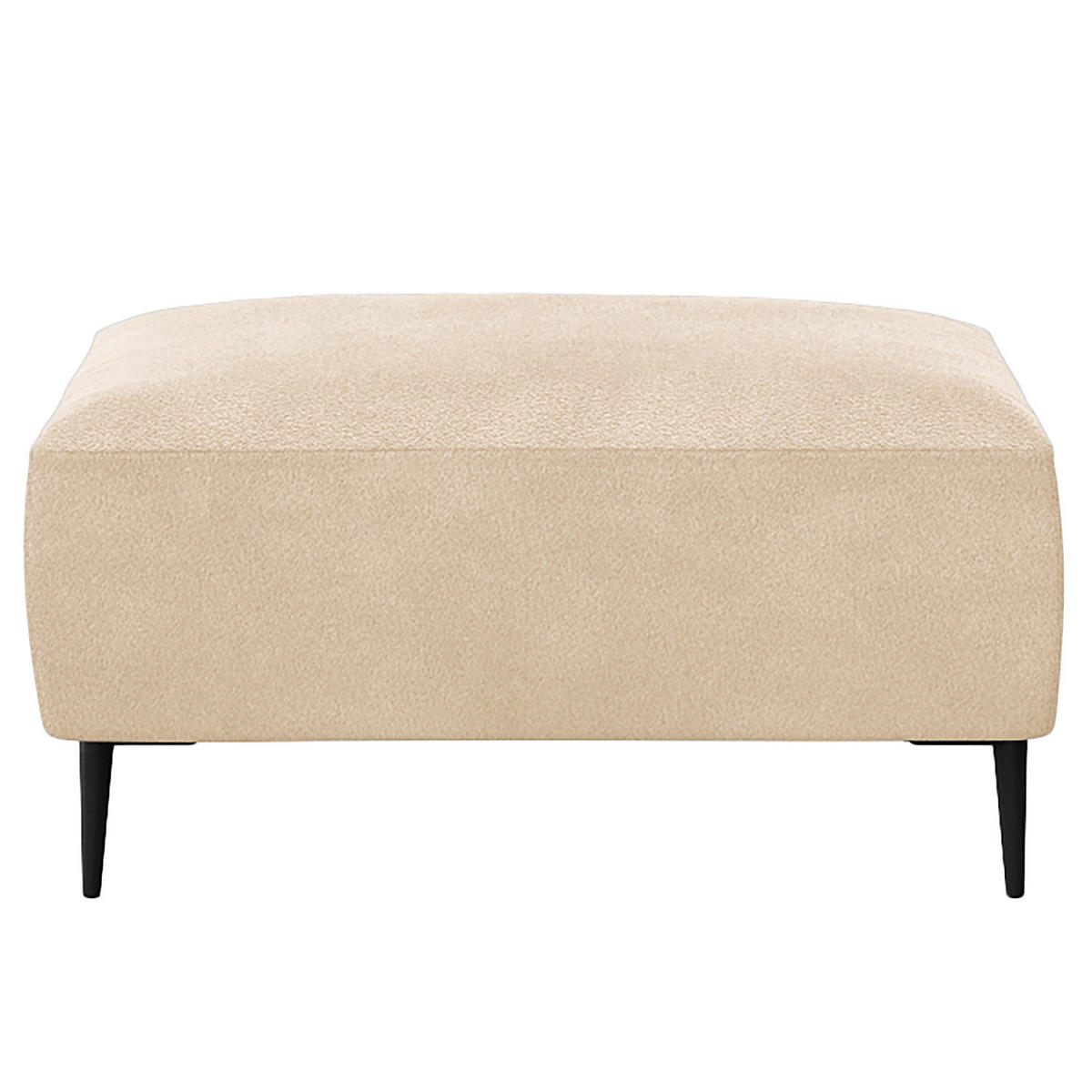 POLSTERHOCKER - Beige/Schwarz, Metall (90/45/60cm) - home24