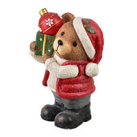 LED-FIGUR Santa Lila Mehrfarbig - Rot, Keramik (20/43/26cm) - Mondex