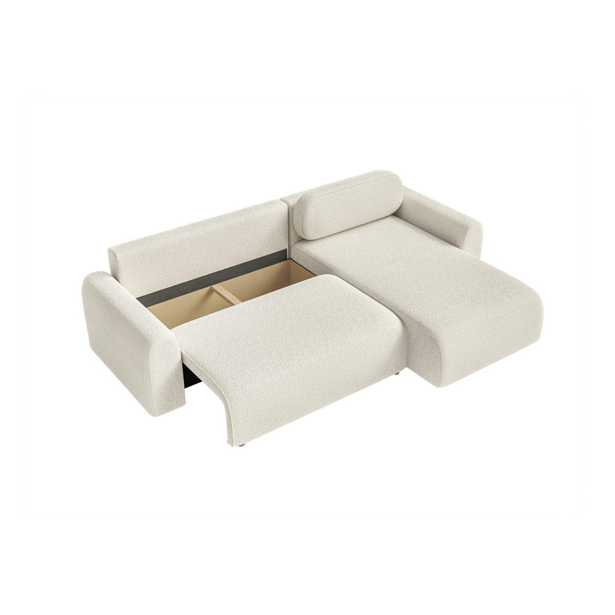 ECKSOFA Lome L mit Schlaffunktion, Weiß - Weiß, Textil (286/185cm) - Fedve