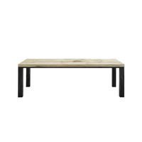 ESSTISCH NELA Anthrazit Metall - Anthrazit, Metall (180/100/76cm) - KAWOLA