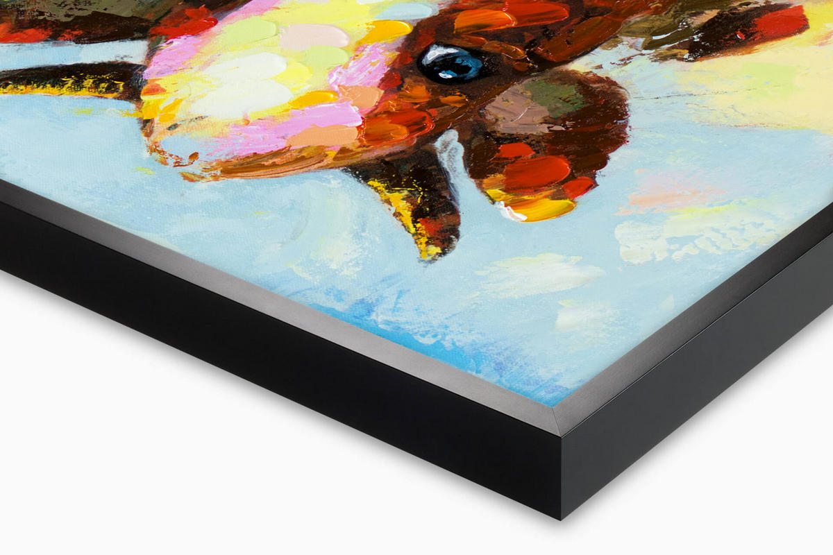 OLEJOMALBA 120/60 cm, Zvířata - různobarevná, dřevo/textil (120/60cm) - KUNSTLOFT