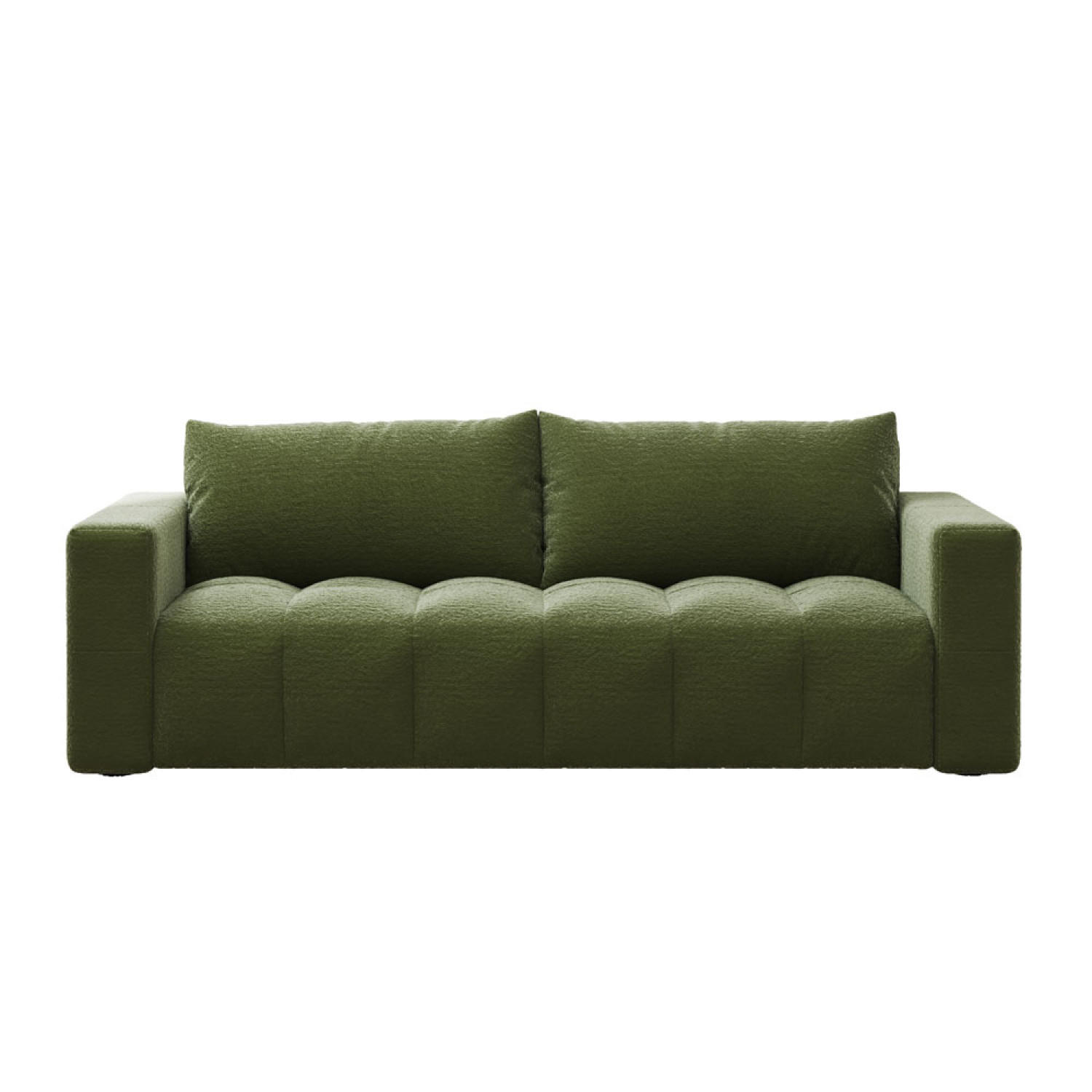 SCHLAFSOFA canterbury grün 3-sitzer stoff - Grün, Holz (249/84/112cm) - Concept Usine