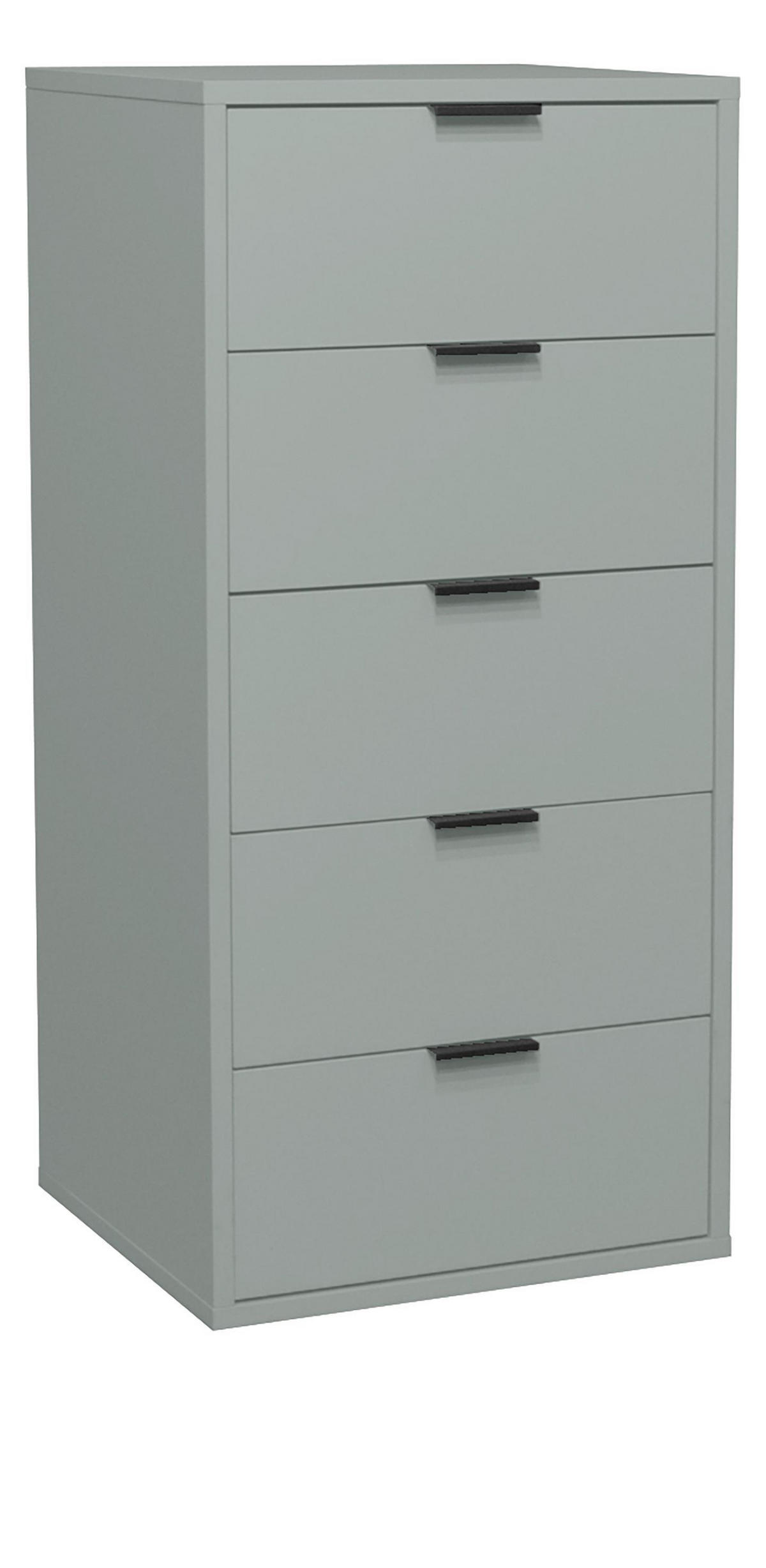 KOMMODE Erna 51x45x108 Pinie Green matt Lack - Grün, Holzwerkstoff (51/108/45cm) - 58aufmkessel