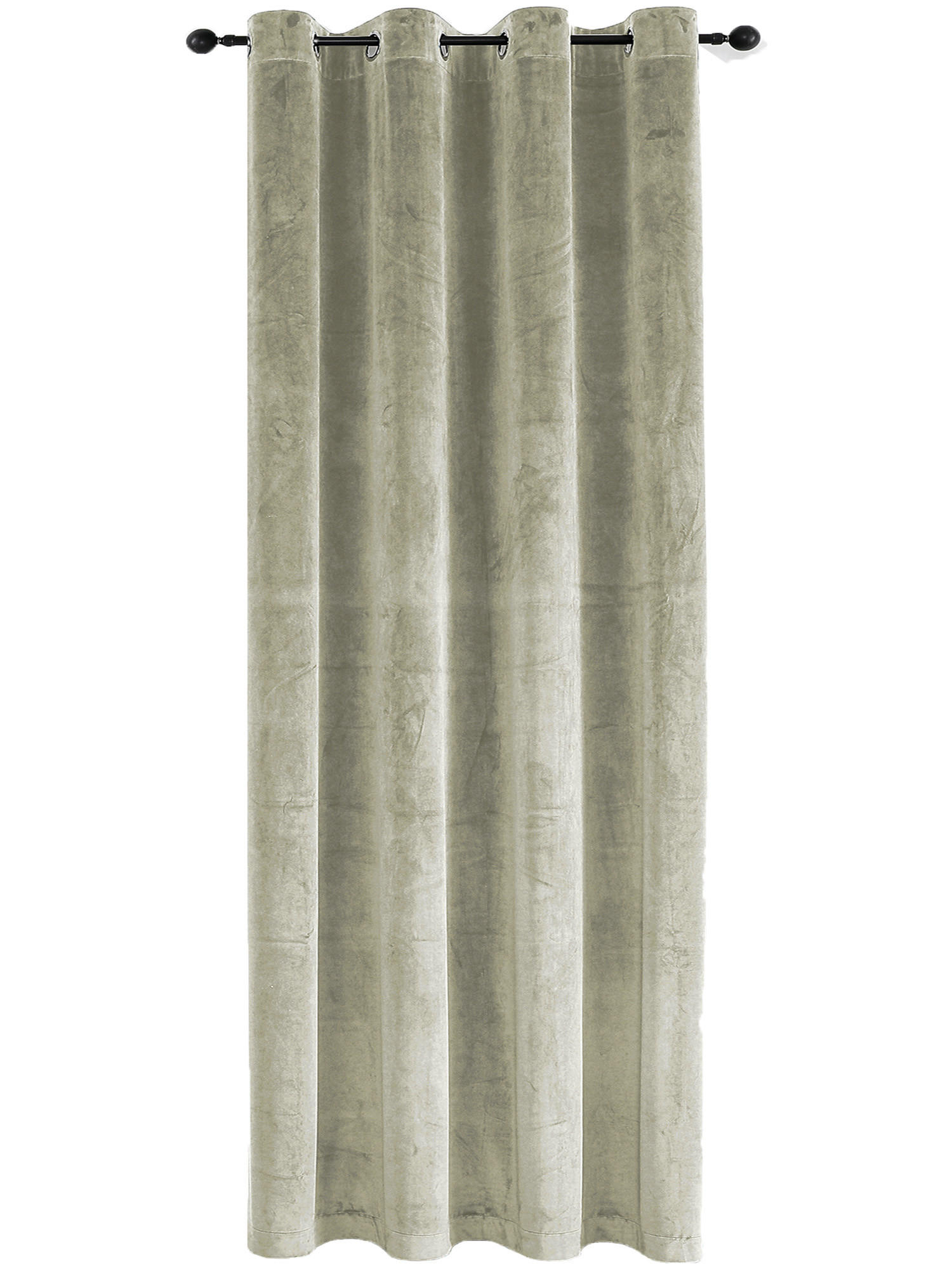 VORHANG Ösen Samt 140/175 cm Sand Beige - Naturfarben, Textil (140/175cm) - TiborTex