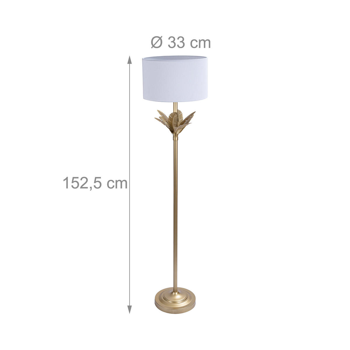 LAMPE - Multicolor, Textil/Metall (33/33/152.5cm) - Relaxdays