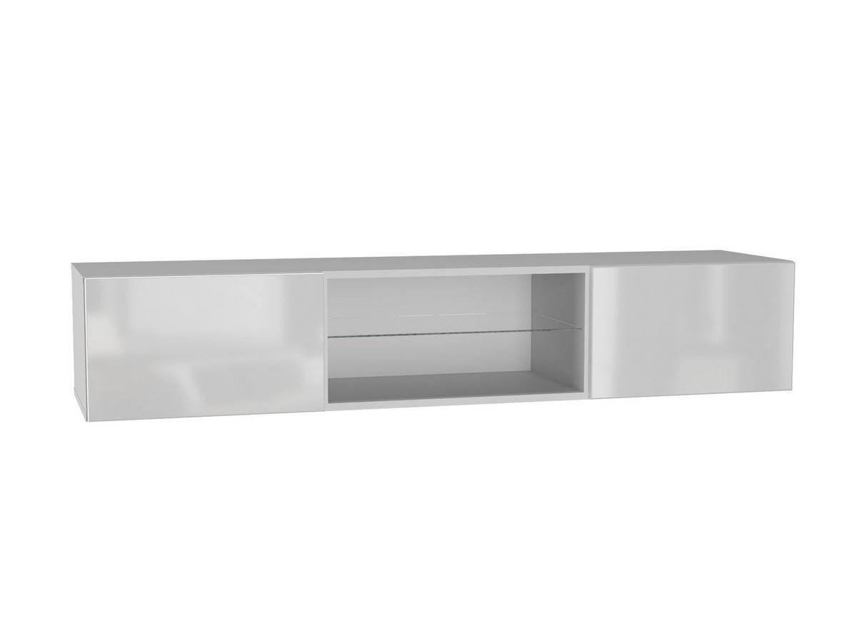 TV-LOWBOARD Weiß, Weiß Hochglanz 160/30/40 - Weiß Hochglanz/Weiß, Holzwerkstoff (160/30/40cm) - RAUMHIRSCH FURNITURE