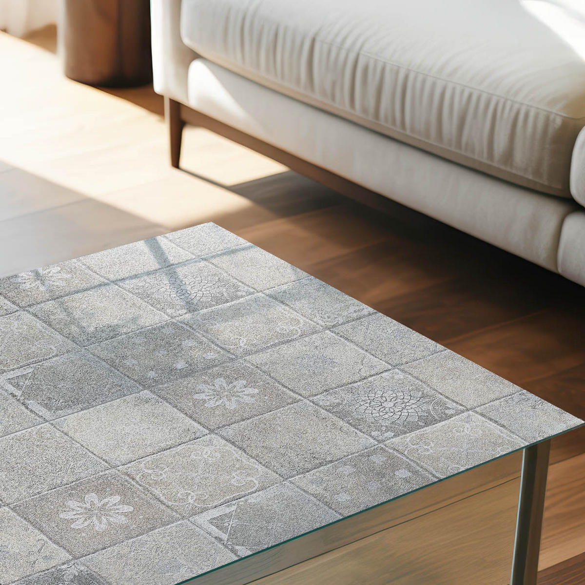 TISCHPLATTE 50x50 cm – Stilvolle Fliesen - Braun, Glas (50/50/0.4cm) - Wallfluent