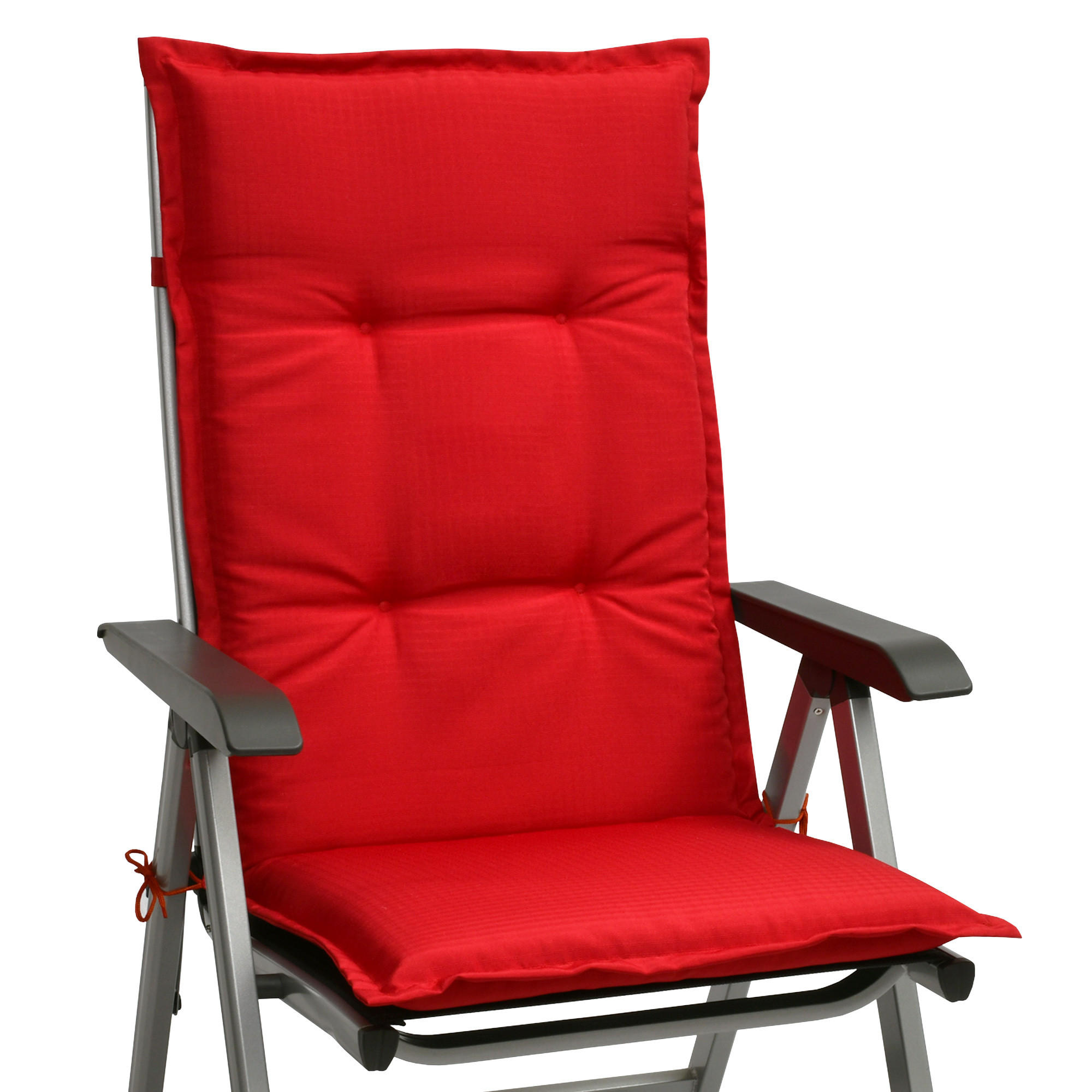 HOCHLEHNERAUFLAGE Base HL 120/50/6cm Rot 6tlg - Rot, Textil (50/6/120cm) - Beautissu 