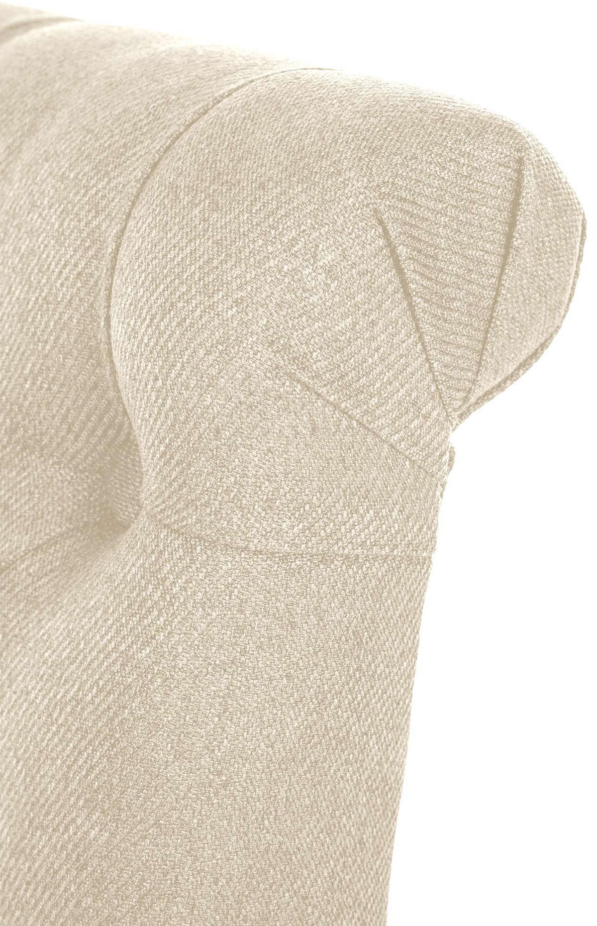 STUHL Stoff creme - Walnussfarben/Creme, Holz/Textil (45/98/63cm) - CLP