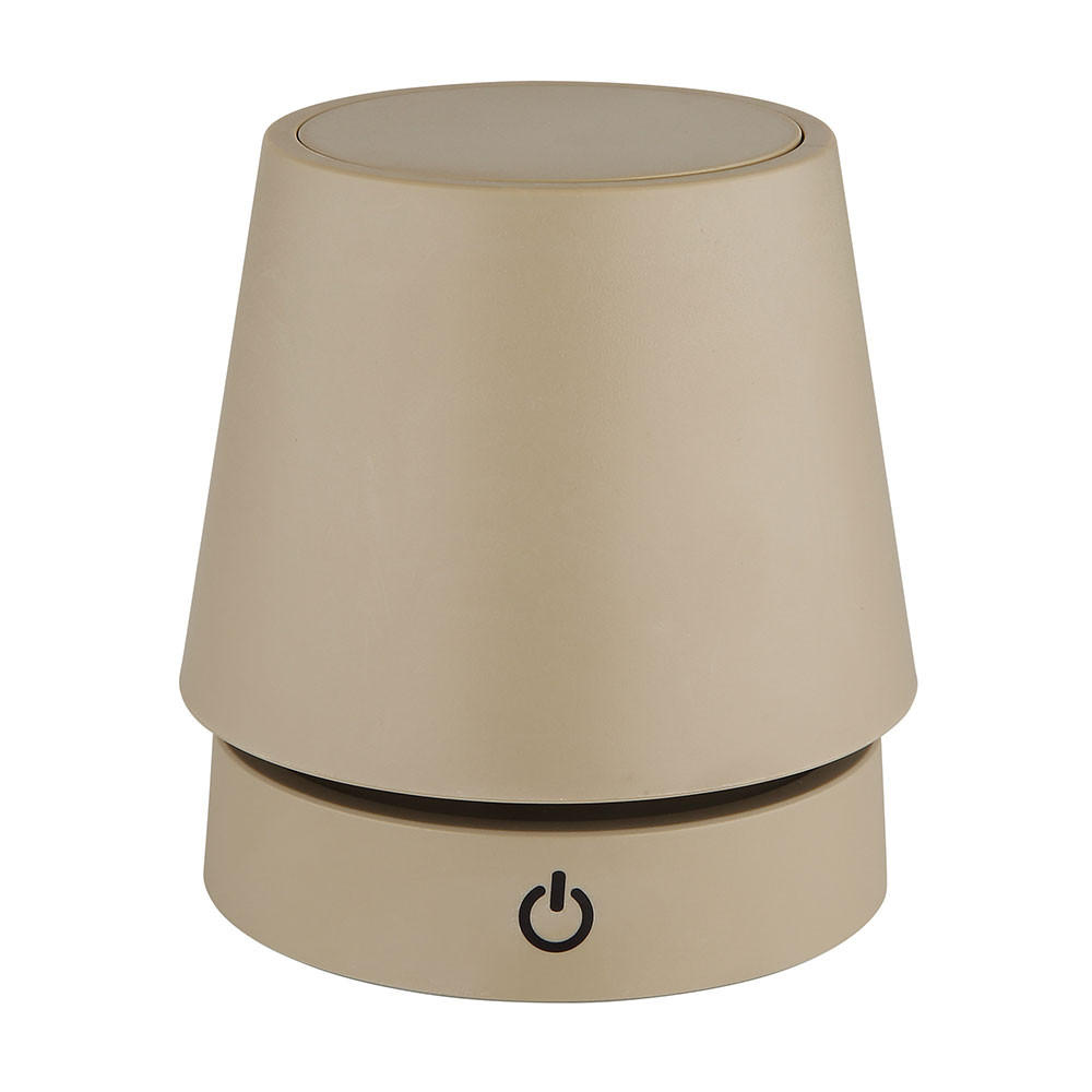 LED TISCHLEUCHTE CARLOS Sandfarben - Bernsteinfarben, Metall (10.6/10.6/28cm) - Globo Lighting