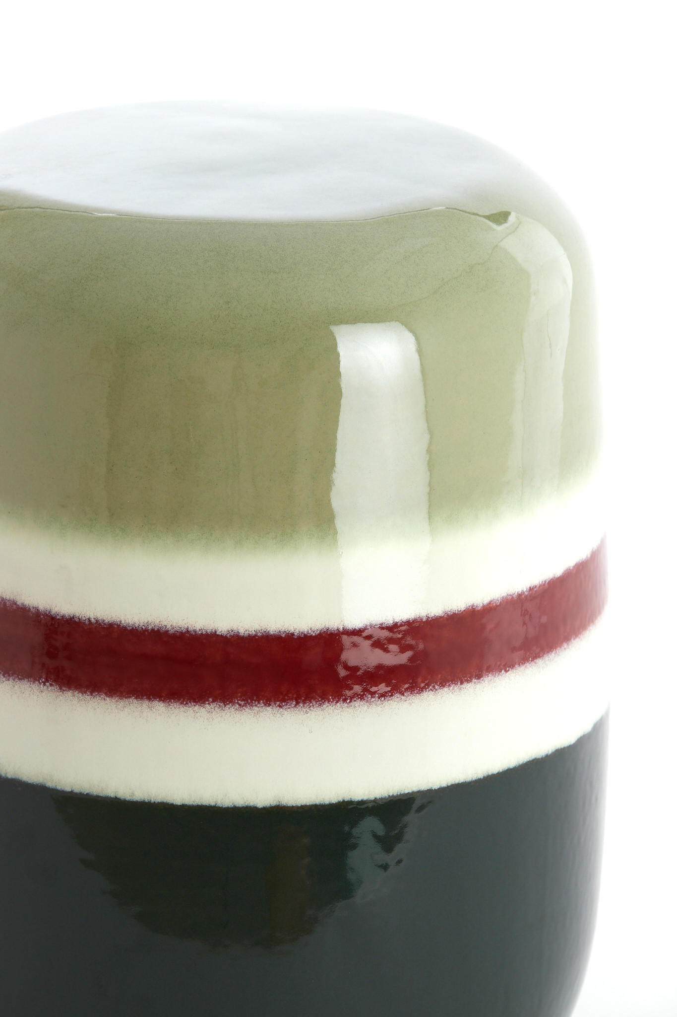 BEISTELLTISCH Franca Grün Ø34/46,5 cm - Dunkelgrün, Keramik (30.5/30.5/26cm) - Light & Living