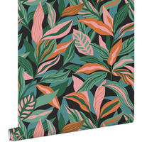 TAPETE tropische Blätter 50 x 900 cm - Pink, Papier (50/900cm) - ESTAhome