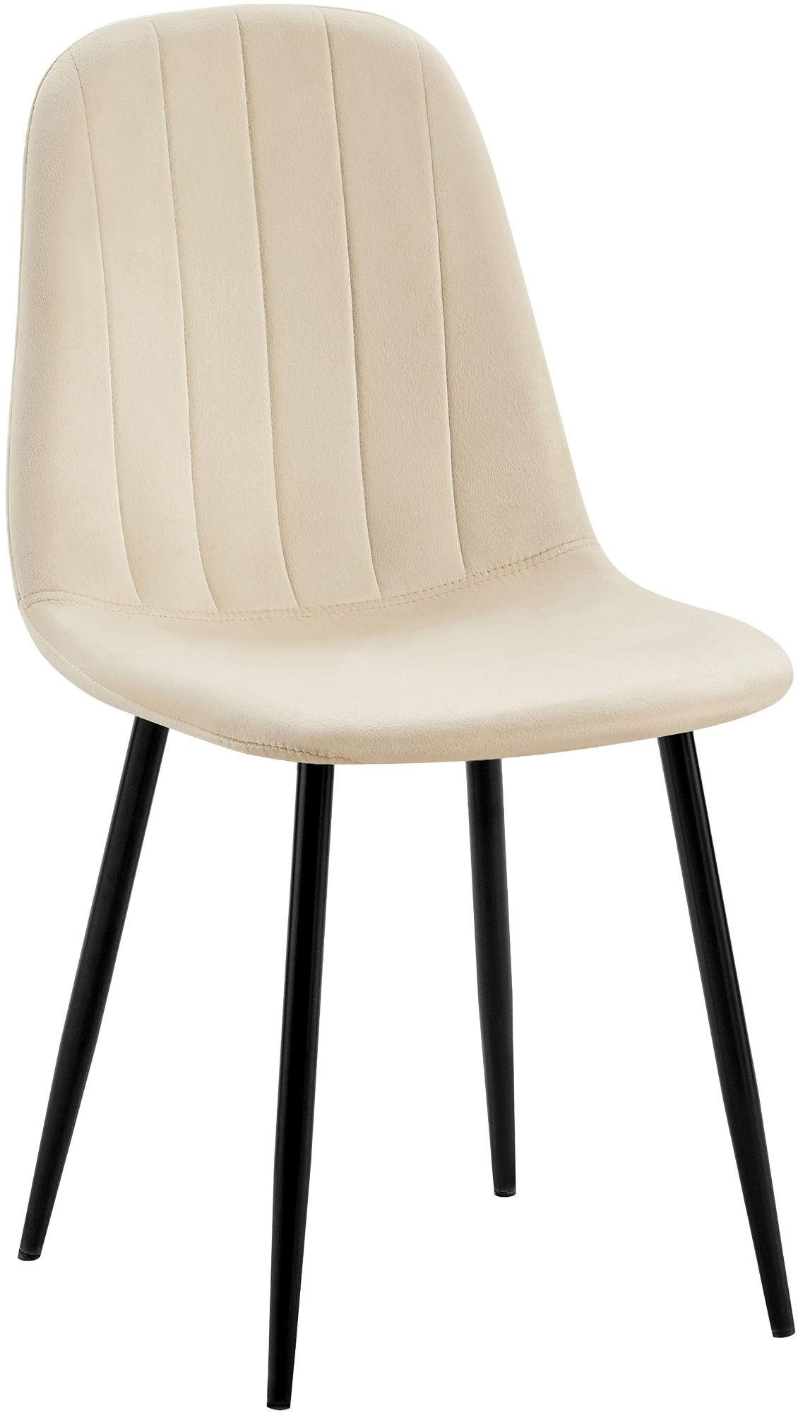 STUHL Metall creme - Creme/Schwarz, Textil/Metall (45/88/54cm) - CLP