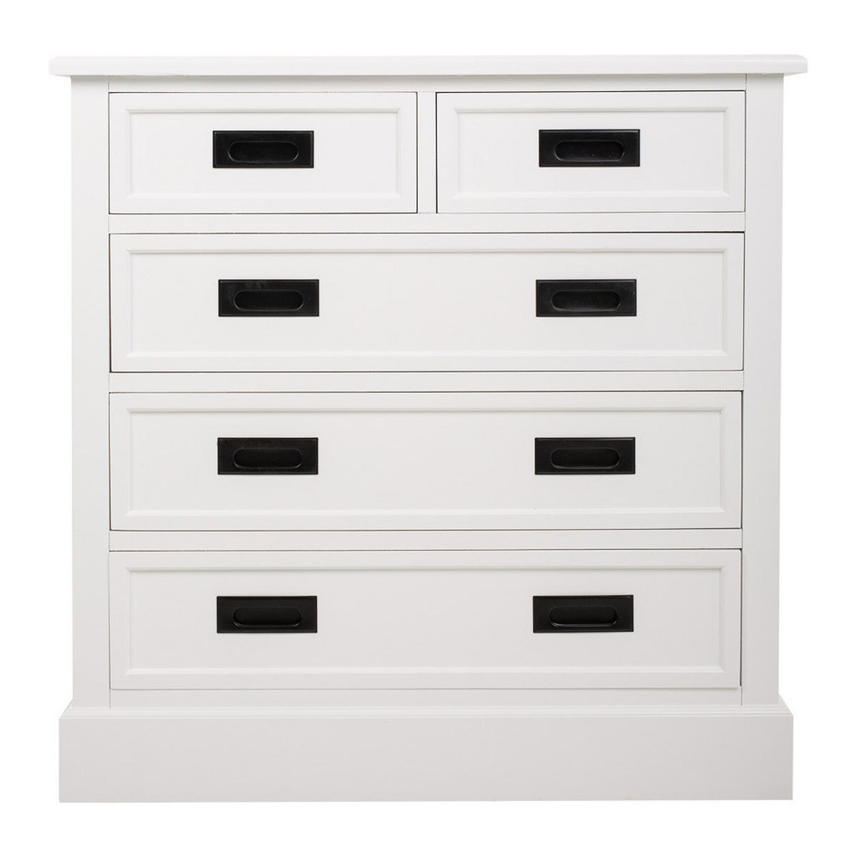 KOMMODE aus Holz, weiß, 80x40x81cm - Weiß, Holzwerkstoff (80/80.5/40cm) - Wanderlust