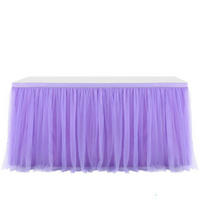 TISCHROCK Tüll Lila 183 cm - Flieder, Textil (183/77/1cm)