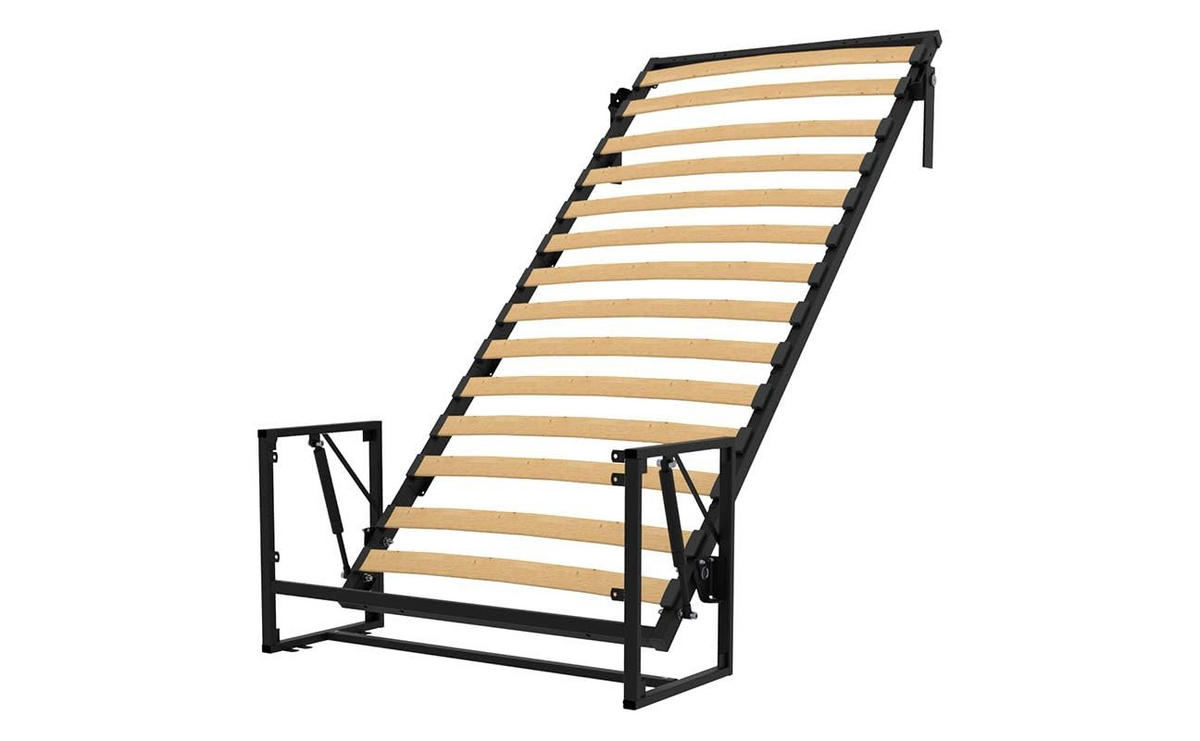 WANDBETT Morphy Classik Modulares SizeFlex- und TypeFlex-System - 96x190 Vertikal - Schwarz, Holz (96/190cm) - WallBedKing