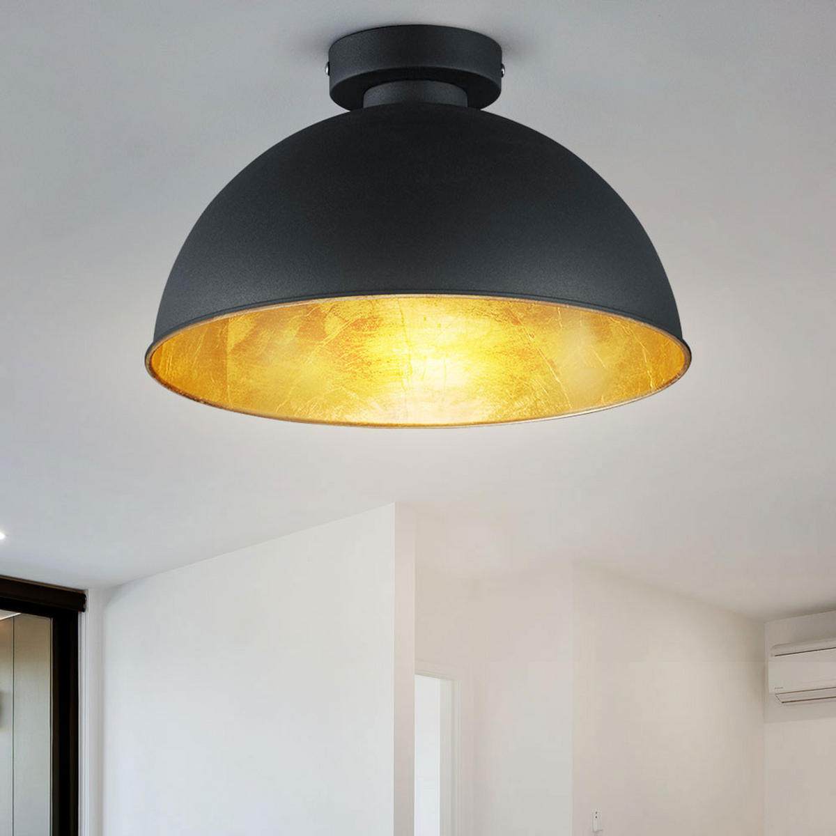 LED DECKENLEUCHTE JIMMY Metall Schwarz - Schwarz, Metall (31/31/19cm)