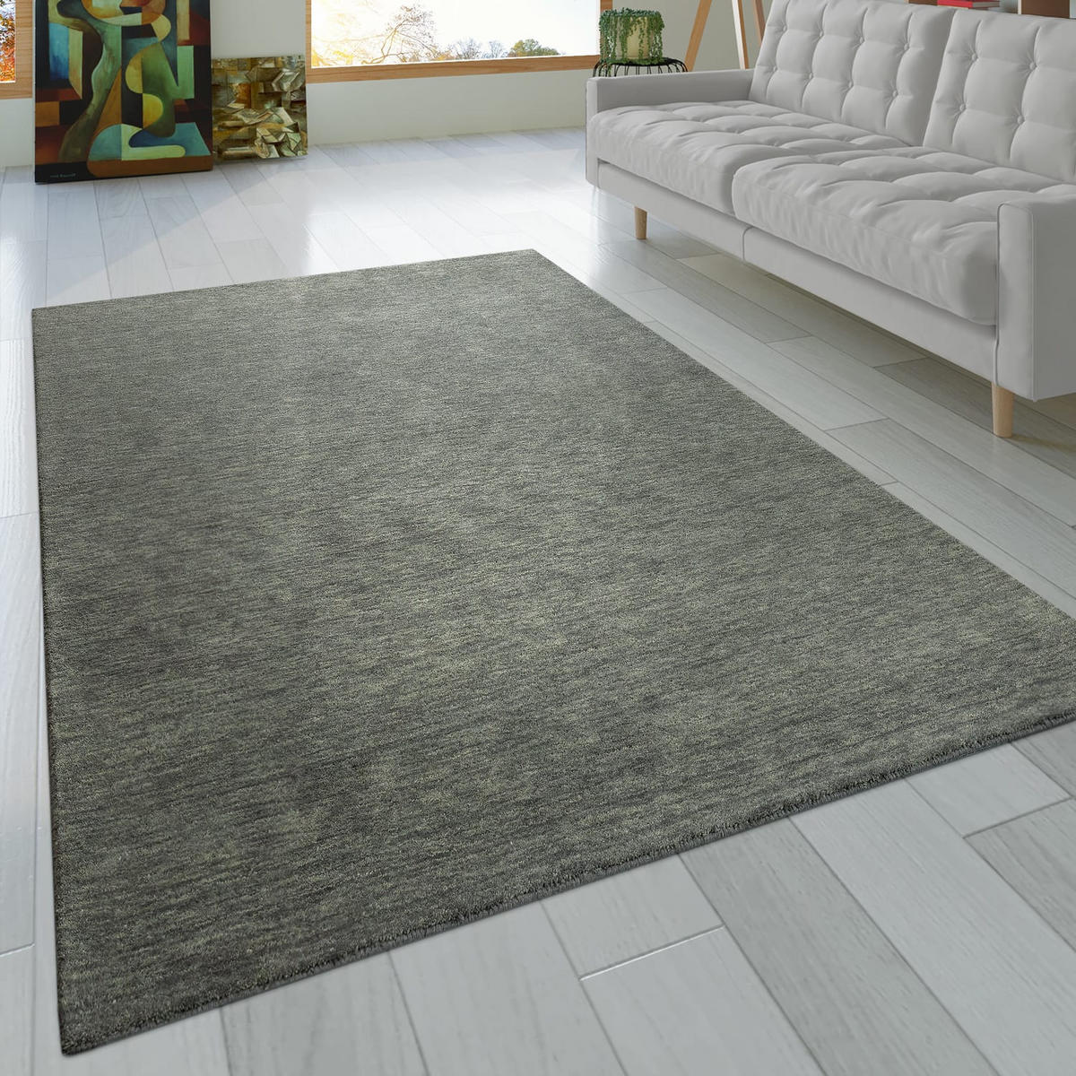 KURZFLORTEPPICH 160/230 cm Atlas 100 - Grau, Textil (160/230cm) - Paco Home