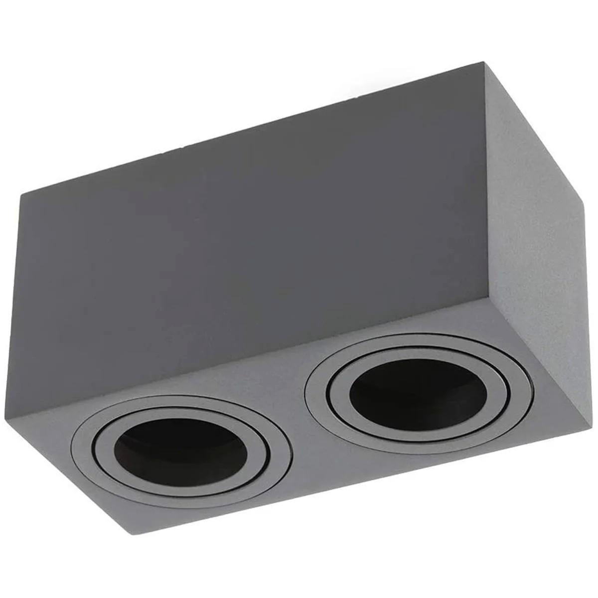 ZWILLINGS-DECKENSTRAHLER SASHA Schwarz Rechteckig - Schwarz, Metall (8/16/8.5cm) - CGC Europe