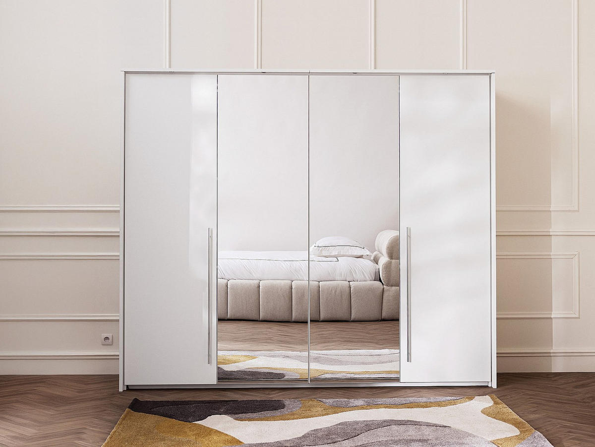 KLEIDERSCHRANK - 255 cm x 65 cm - Holz, Platte - Weiß INGINA - Weiß, Holz (255/219/65cm) - Vente-Unique