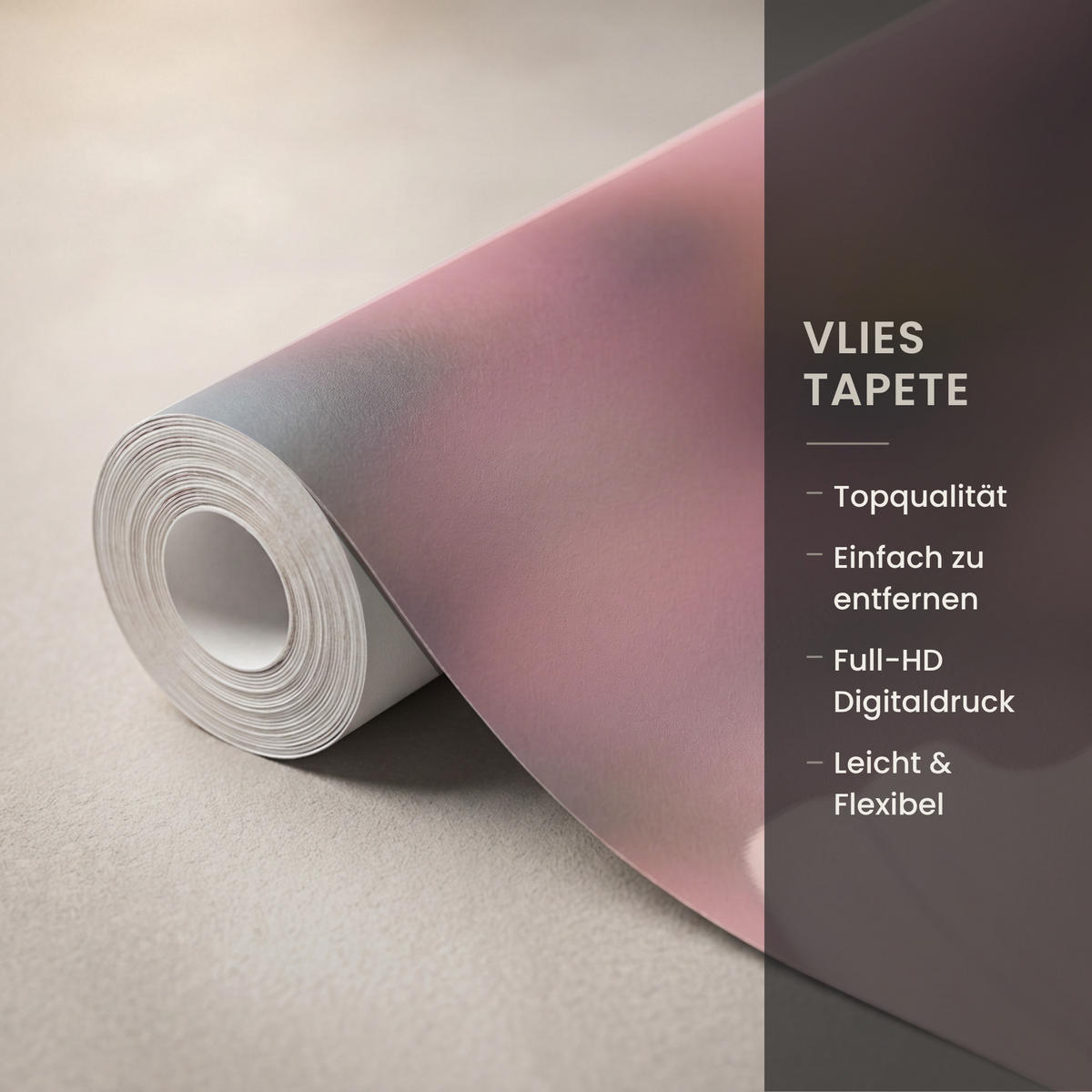 TAPETE - Blumen - Lila - Unscharf - 400x200 cm - Rosa, Papier (400/200cm) - OnlyWow