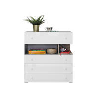 KINDERKOMMODE SIMON 11 85/40/90 Grau/Weiß/Sonoma Eiche - Weiß/Grau, Holzwerkstoff (85/90/40cm) - Deine Möbel 24