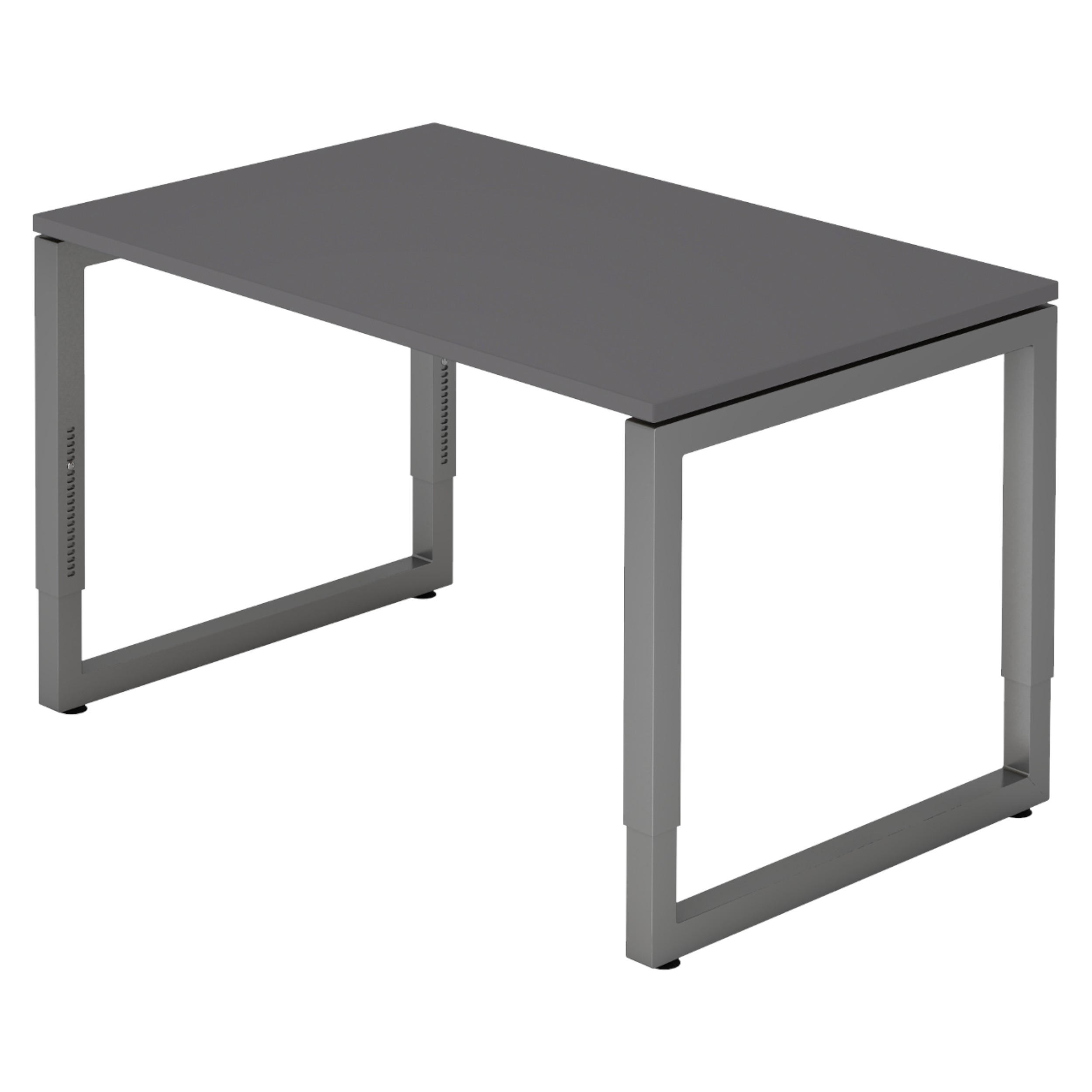 SCHREIBTISCH Serie-R 80/120/74 cm in Graphitfarben/Graphitfarben - Graphitfarben, Holzwerkstoff (80/120/74cm) - bümö