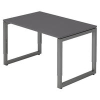 SCHREIBTISCH Serie-R 80/120/74 cm in Graphitfarben/Graphitfarben - Graphitfarben, Holzwerkstoff (80/120/74cm) - bümö