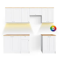 KUCHYŇSKÝ KOUT Bergamo Bílá - bílá/medově dubová, kompozitní dřevo (240/81.6/60cm) - Vicco