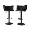 BARHOCKER-SET Muz BK-1142/CM (2 Stück in Samt) - Schwarz, Textil/Metall (50/85/52cm) - MIRJAN24
