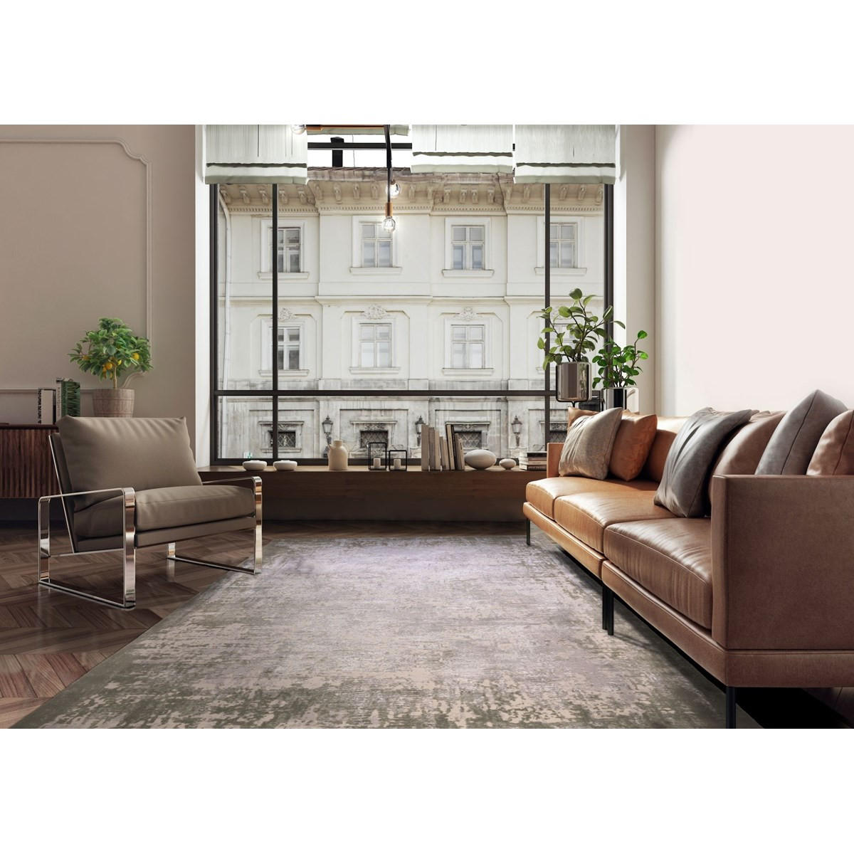 TEPPICH Moderner für Wohn- und Schlafzimmer ZUKA Grün 160 x 230 cm - Grün, Textil (160/230cm) - Novatrend