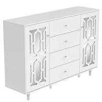 SIDEBOARD Modernes White 147.5/40/102 cm - Weiß, Holz (147.5/102/40cm) - Urban Meuble