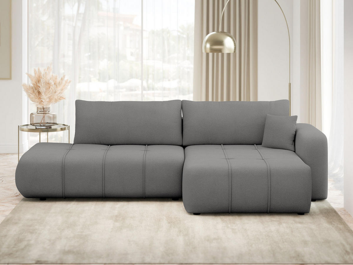 COLTAR Furyn O, Dreapta - grej/negru, material plastic/material textil (145/262cm) - MIRJAN24